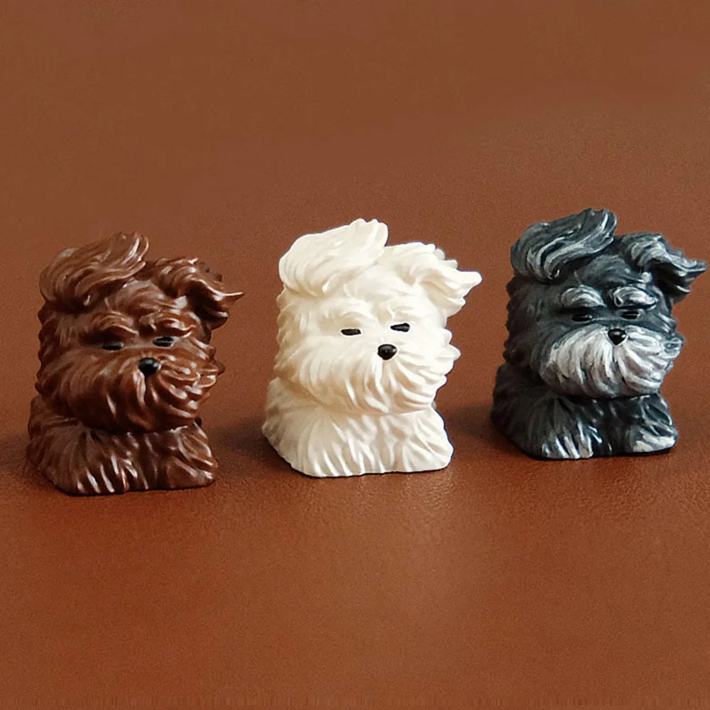 Cute Puppy Keycap Custom Schnauzer Resin Keyboard Cap Cherry MX 1U Handmade Anime Artisan KeyCap for Mechanical Keyboard Gift
