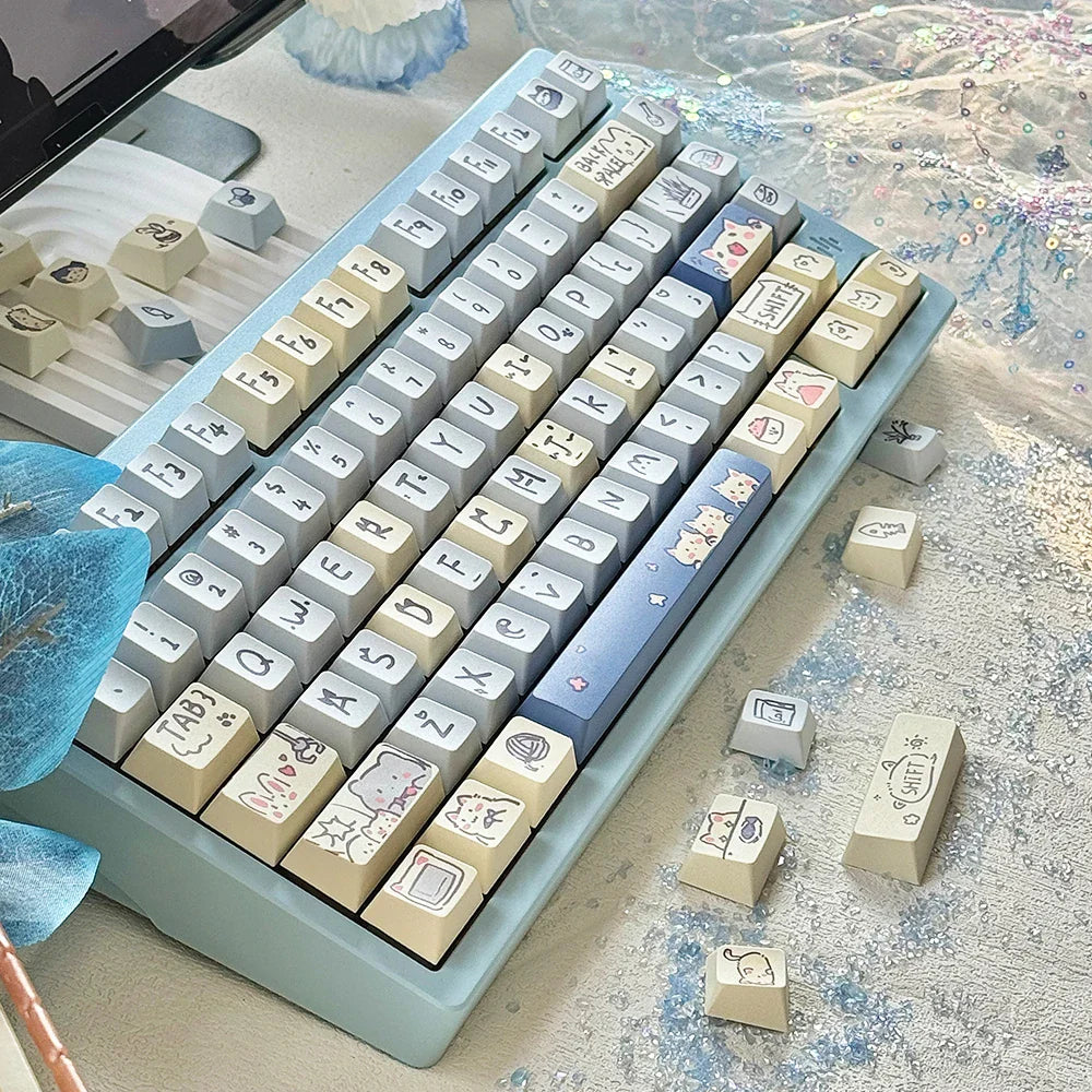 95 Keys Cherry Profile PBT Keycaps Love Letter Theme Key Caps for Gaming Mechanical Keyboard 61/64/68/75/84Keys GMK67 AULA F75
