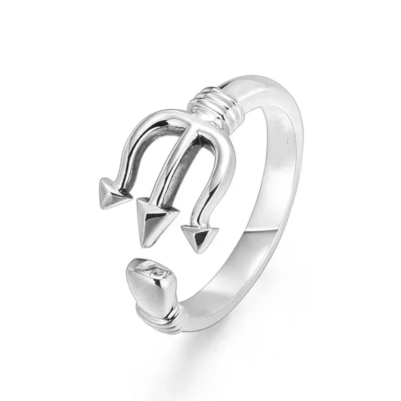 Punk Trend Spider Insect Open Adjustable Ring Men Street Hip Hop Fashion Cool Jewelry Boy Gift