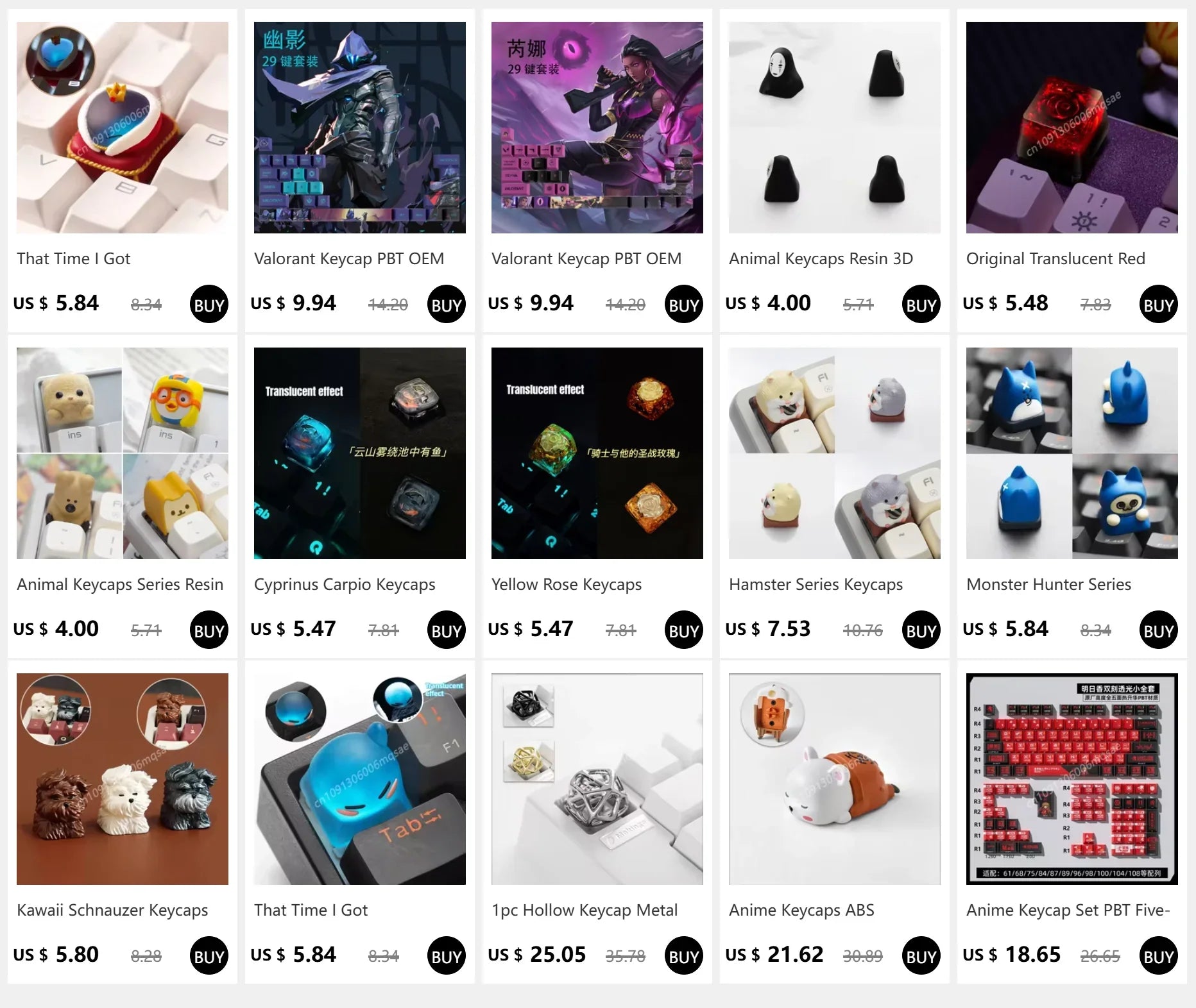 Kawaii Schnauzer Keycaps ABS Resin Personalized Mechanical Keyboard Accessories Puppy Animal Cherry MX 1U Handmade Keycap Gifts