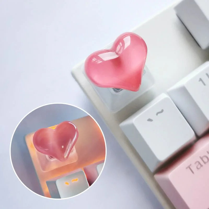 Diy Sanrio Translucent Keycap for Cross Axis Mechanical Keyboards Female Love Kuromi Key Cover