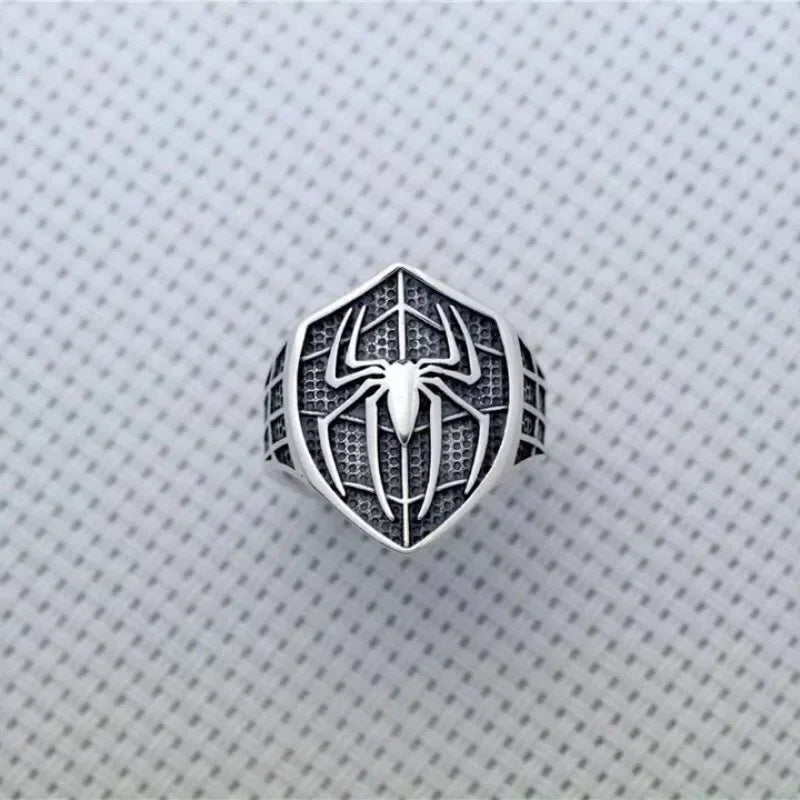Punk Trend Spider Insect Open Adjustable Ring Men Street Hip Hop Fashion Cool Jewelry Boy Gift