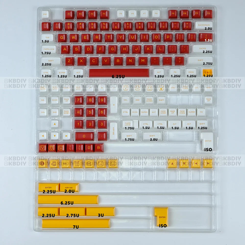 KBDiy GMK Monster Keycaps Custom PBT SA Profile 160 Key Caps ISO Mechanical Keyboard Keycap for MX Switches GMK67 G500 84/87/96