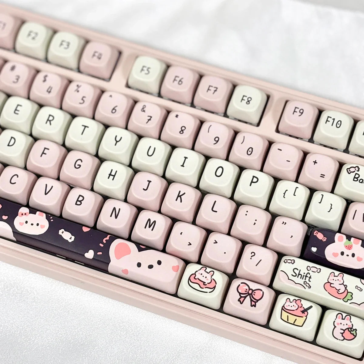 95Keys MOA Profile Keycaps PBT Five-sided Sublimation Cute Cartoon Key Caps for GMK67 GMK87 Gaming Mechanical Keyboard MX Switch