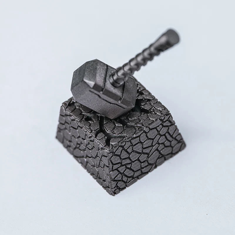 Keycaps 2In1 Resin Thor Hammer For MX Switch Mechanical Classic Retro Transparent Key Cap Suit Esc Button Personalized Keycaps