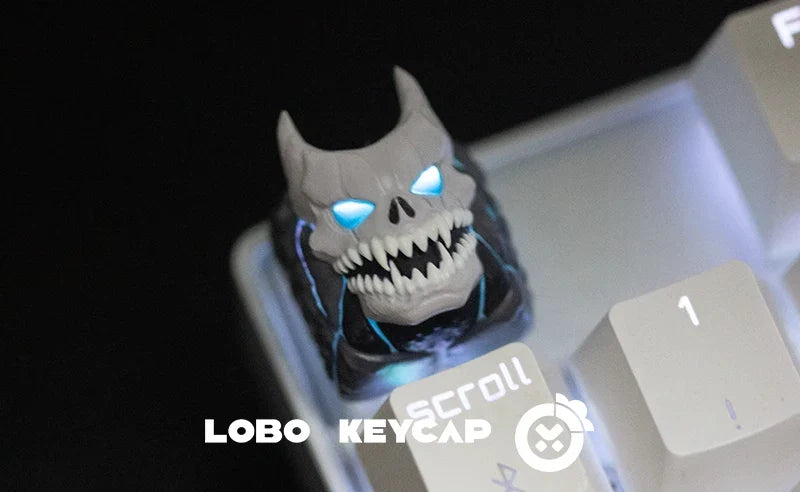 Lobo No.8 Artisan Keycap Custom Ghost Anime 3d Keyboard Key Caps Mechanical Keyboard Esc Point Resin KeyCaps Pc Game Accessories