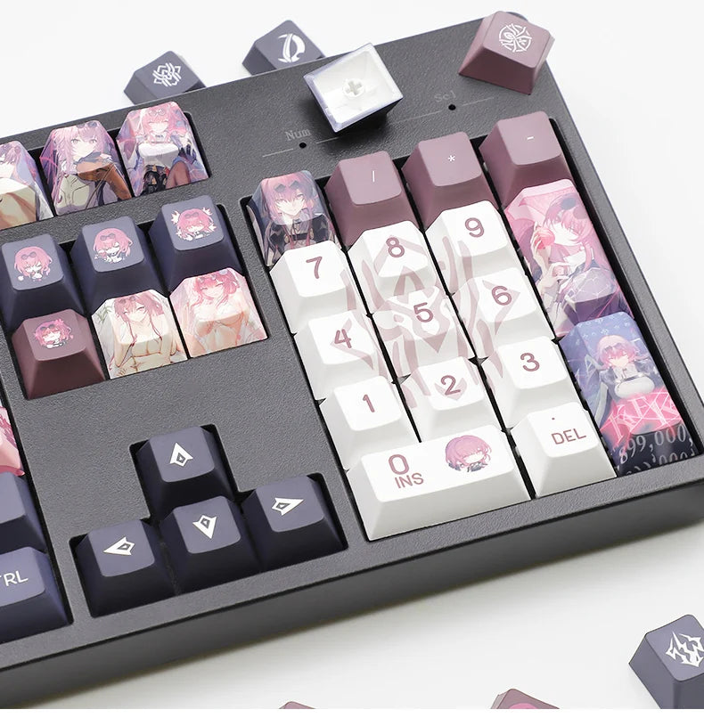 Honkai: Star Rail Anime Artisan Keycap Kafka Cute Cartoon 137key Customized Cherry Profile Keycap PBT Gaming Mechanical Keyboard
