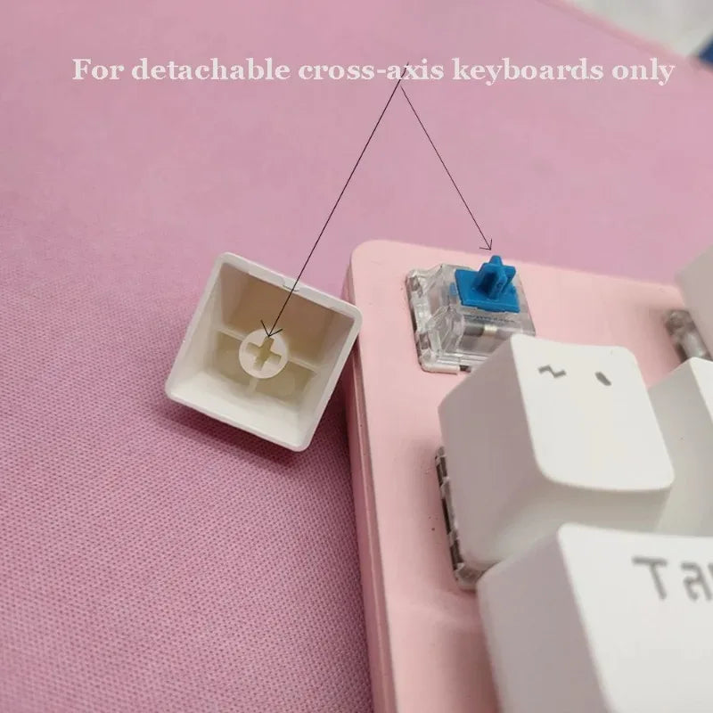 Kawaii Sanrio My Melody Cinnamoroll Kuromi Keycap Esc Base Transparent Cross Axis Mechanical Keyboard Keycaps Decorate Girl Gift