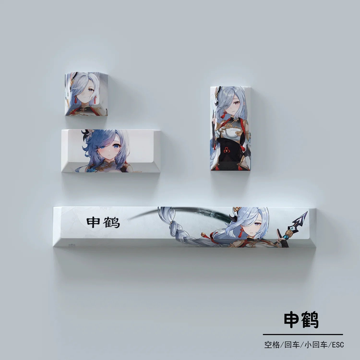 New Genshin Impact Keycaps DIY Anime Keyboard Cap Cherry Profile Pbt R4 Customl Mechanical Keyboard Decorative Accessories Gifts