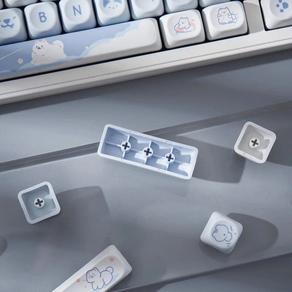 95Keys MOA Profile Keycaps PBT Five-sided Sublimation Cute Cartoon Key Caps for GMK67 GMK87 Gaming Mechanical Keyboard MX Switch