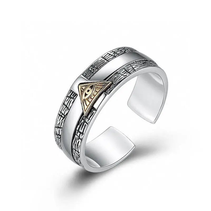 Retro Domineering Ethnic Style Fire-Breathing Dragon Ring Men\\'s Charm Open Ring Punk Motorcycle Rider Jewelry Accessories