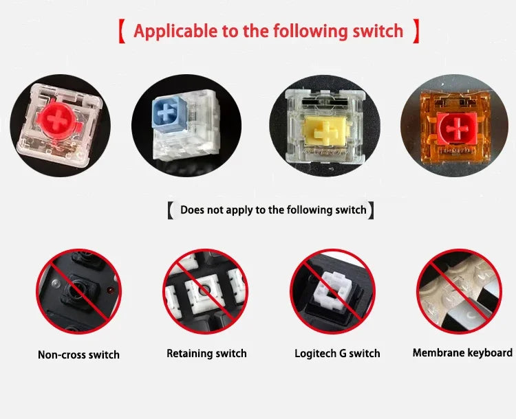 Cherry Profile 222 Keys ABS Keycaps Transparent PC Keycaps Double Shot Keycaps for Gateron MX Switches Mechanical Keyboard