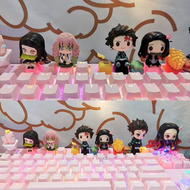 Demon Slayer Custom 3D Keycaps for Mechanical Keyboard - Cute Anime Game Accessories Decoration Gift
