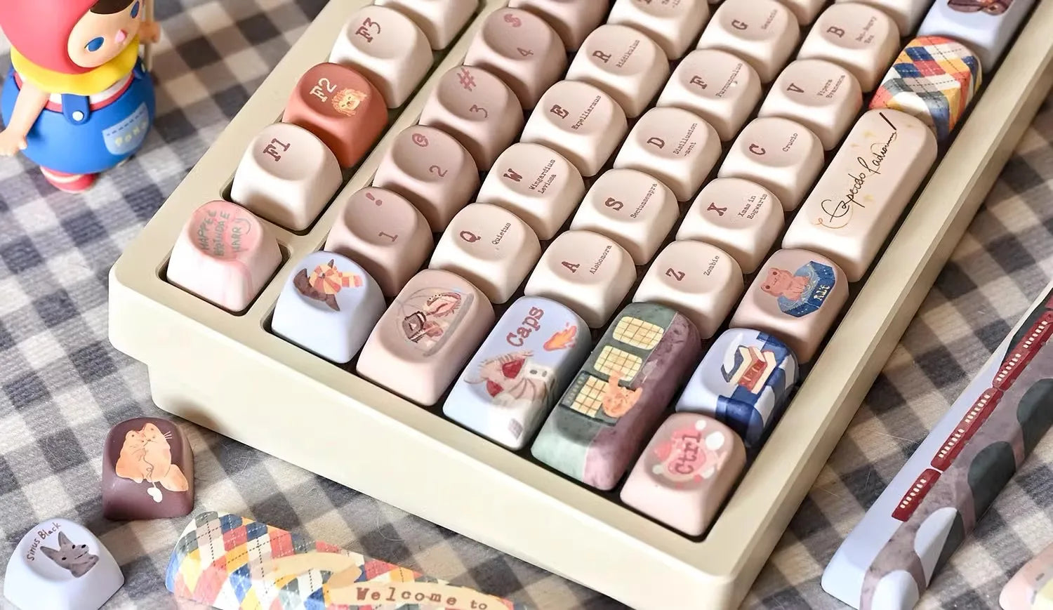 Diagon Alley Theme Keycaps Set PBT Sublimation SOA Cherry Profile Keycaps for Mechanical Keyboard Accessories Custom Key Caps