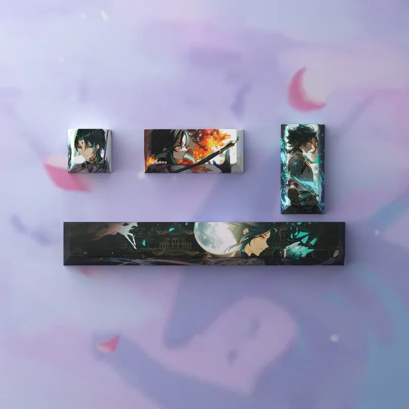 New Genshin Impact Keycaps DIY Anime Keyboard Cap Cherry Profile Pbt R4 Customl Mechanical Keyboard Decorative Accessories Gifts