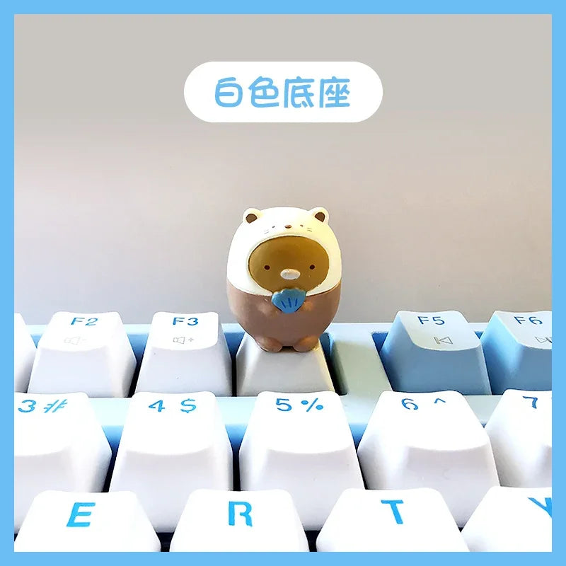 Animal Series Cute Keycap Diy Customized MX Switch Resin ESC Point Keycaps  Mechanical Keyboard Artisan Key Caps Girls Favorites