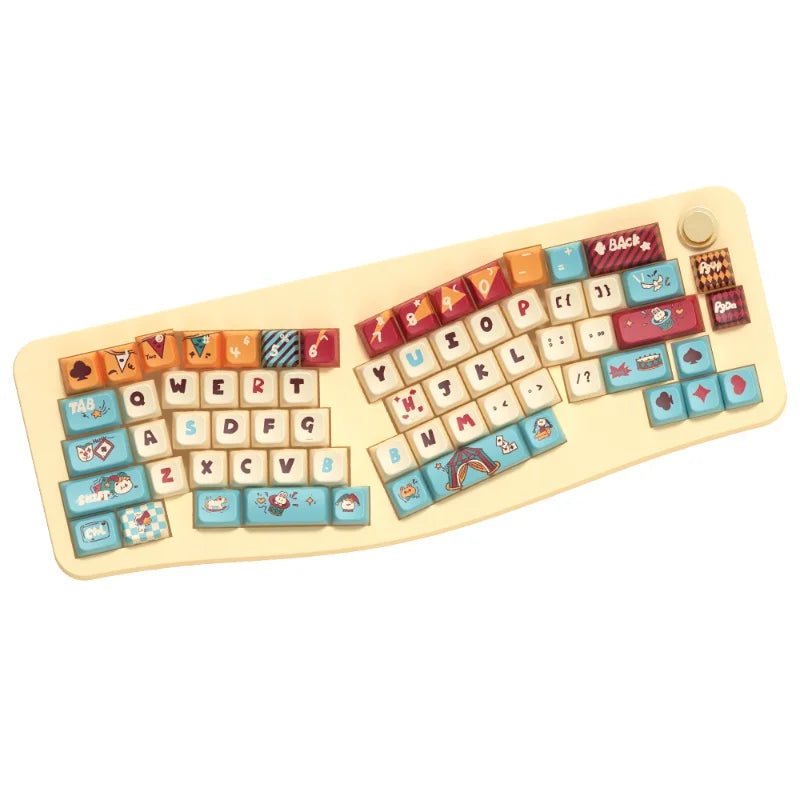 Pussycat Circus Themed Keycaps 120/138/158key Mda/Mca Profile Pbt Thermal Sublimation Mechanical Keyboard Cartoon Game Key Cap