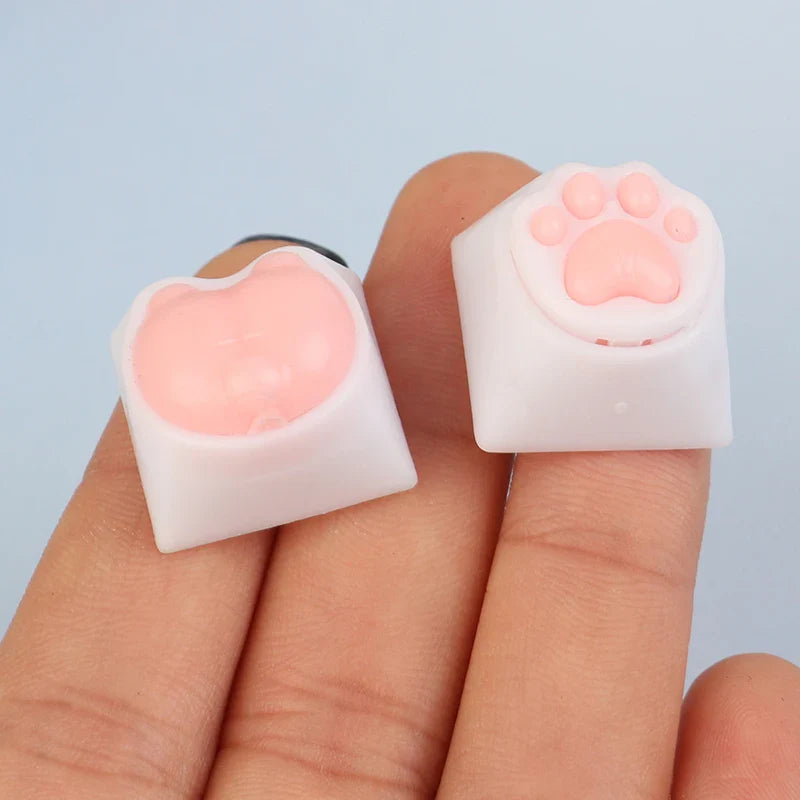 Cute Cat Paw  Keycap For Mechanical Keyboard ABS Animal Keycaps Key Cap Cherry Mx Switch Alice80 JJK84 IK75 PRO Etc