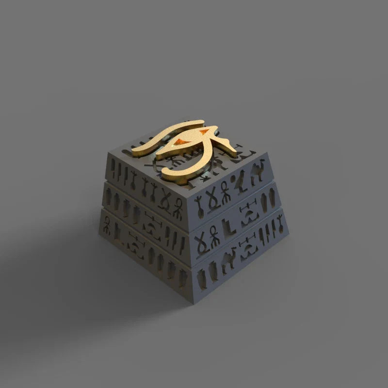 ECHOME Egyptian Personalized Keycap Pyramid Sphinx Resin Keycap for Mechanical Keyboard Custom Key Cap Keyboard Accessories Gift