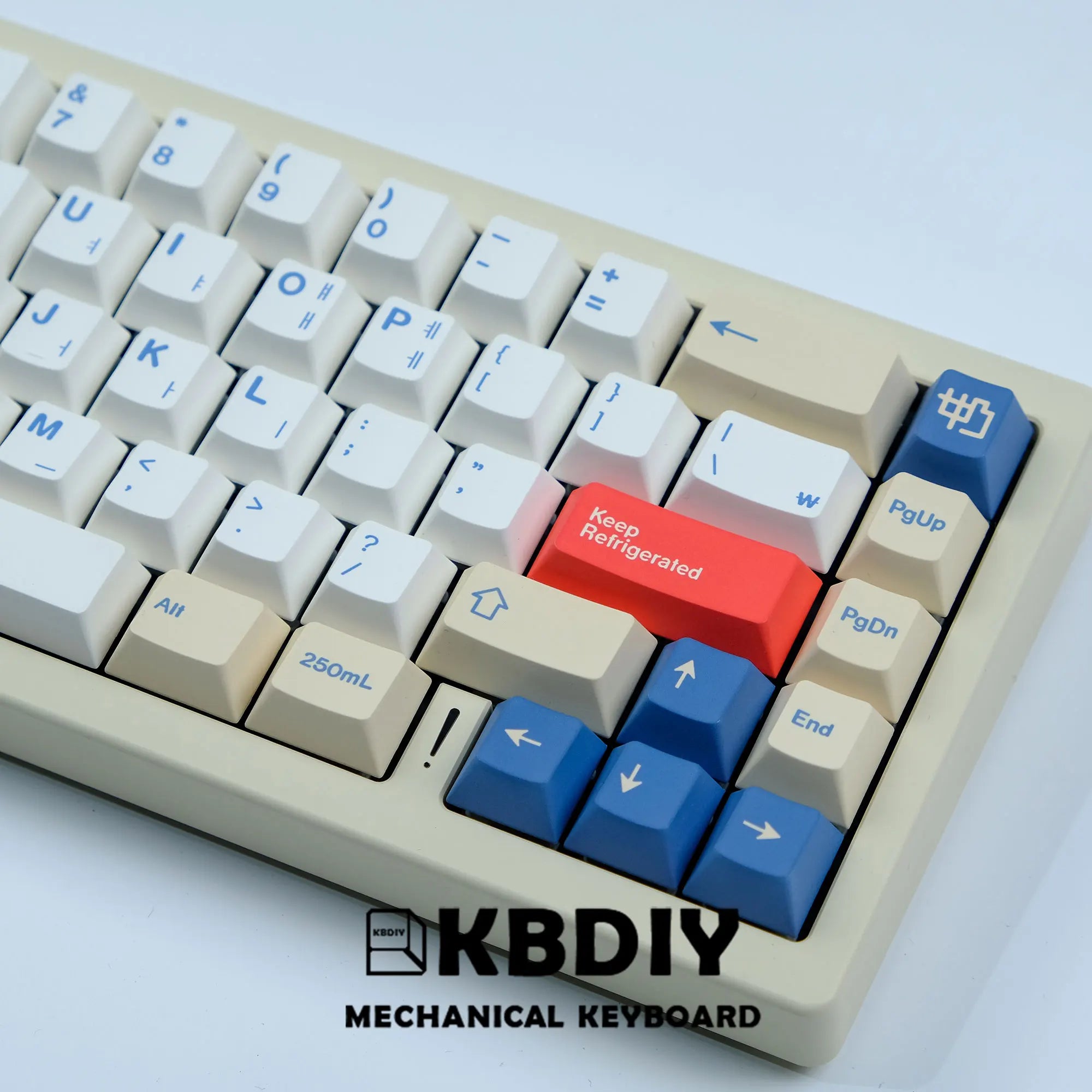KBDiy GMK Soymilk Keycap 135 Keys PBT Japanese Korean Keycap ISO Enter Cherry Profile for GMK67 K500 Gaming Mechanical Keyboard