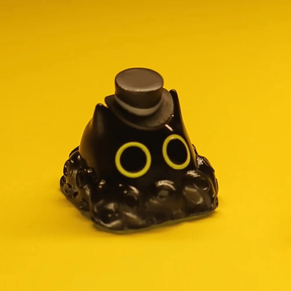Cute Octopus Cat Artisan Keycap Custom Resin Point Keyboard Cap Cherry MX 1U Handmade Anime Key Cap for Mechanical Keyboard Gift